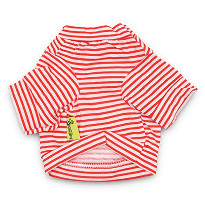 Dog Clothes Pet Striped T-Shirt Plain Puppy Apparel for Small Dogs, Large, Pack of 3 - size: Large (8.8lb-13.2lb)