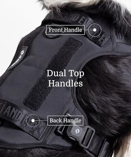 2026 New Edition, Fei & Eve MagEase Dog Harness - Instant Magnetic Buckle | 3-Point No-Pull Control | Heavy-Duty 900D Nylon | Dual Safety Handles | Breathable Mesh | Adjustable Fit | Small,Black - color: Black, size: S
