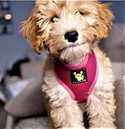 EcoBark Dog Harness - Eco-Friendly Soft Over the Head Harness Vest - Toy Breed Dog Harness - Small Mesh Vest for Puppies & Little Dogs (Small, Pink) - color: Pink