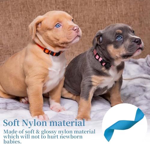 Puppy ID Collar - Identification Adjustable Collars for Newborn Dog Cat, Super Soft Nylon Safety Puppy Whelping Litter Collars for Small Dogs and Puppies (Release Buckle/S) - color: Release Buckle/ S