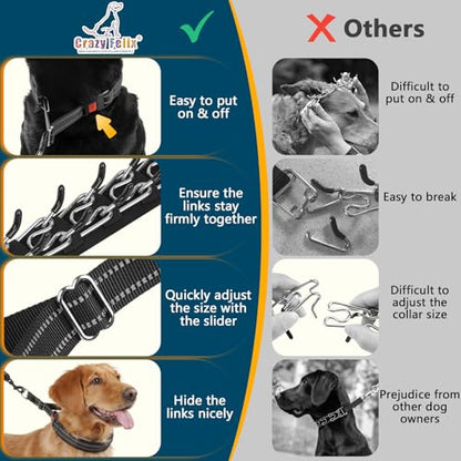 No Pull Martingale Collar for Large Medium Small Dog Pitbull German Shepherd Doberman, Dog Collar Anti Pull with Buckle for Training Walking (Black, S-Neck 11-13", 1" Wide) - size: S-Neck 11-13", 1" Wide