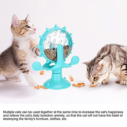 GLOGLOW Interactive Feeder – Adjustable Treat Dispensing Cat Toy, Slow Feeder for Digestion, BPA-Free Plastic, Lightweight & Dishwasher Safe, Blue - color: blue