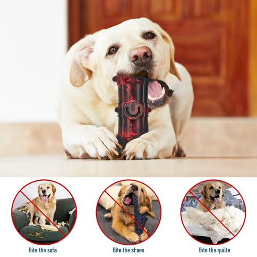 Indestructible Chew Toy for Aggressive Large Medium Breed Dogs - Squeaky, Interactive, Tough Durable Toothbrush for Dog Birthday - color: ZD Redblack
