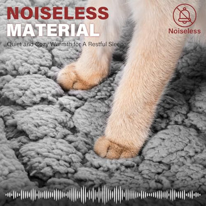 Mora Pets Self Warming Cat Bed Self Heating Pet Pad with Bolster and Foam Washable Removable Cover Non Slip Thermal Sherpa Fabric Pet Mat Grey 20 Inch - size: 20"L x 17"W x 3"Th