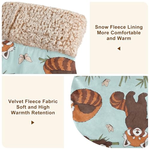Cute Red Panda Animals Cat Bed Small Dog Bed Cat Beds Pet Sleeping Bag Comfortable Fuzzy Beds for Pets Indoor Winter