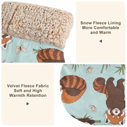 Cute Red Panda Animals Cat Bed Small Dog Bed Cat Beds Pet Sleeping Bag Comfortable Fuzzy Beds for Pets Indoor Winter