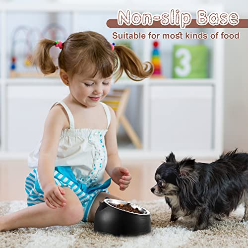 Irenare Elevated Cat Bowls 4 Pack, Stainless Steel Slanted Food Dishes 7 oz, Raised Pet Bowls for Cats Small Breeds, Ergonomic Kitten Puppy Feeding Set for Digestion Health, Easy Clean(6.76oz)