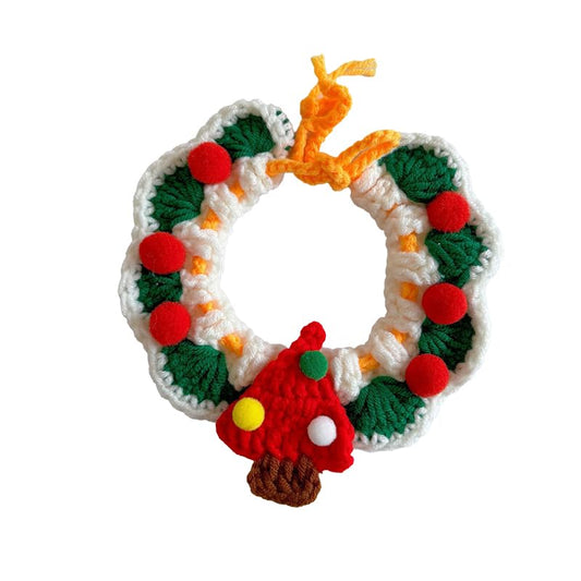 Spring Cat Collar Cute Breakaway Safe Adjustable Cat Collars for Cats Small Dogs Soft Knitted Neck Decor Kitten Collar Girl Cat Supplies for Indoor Cats Pet Collar Accessories Christmas Theme (III) - color: Christmas Theme (III)