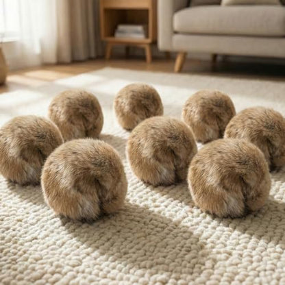 3 Pcs Rabbit Fur Ball Cat Toys, 2026 New Soft Cat Toy Rabbit Fur Ball, Washable Fluffy Catnip Toy Ball for Indoor, Interactive Fun to Chase Cat Exercise Ball for Hunting