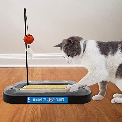 Oklahoma City Thunder Basketball Cat Scratcher Toy - color: Oklahoma City Thunder