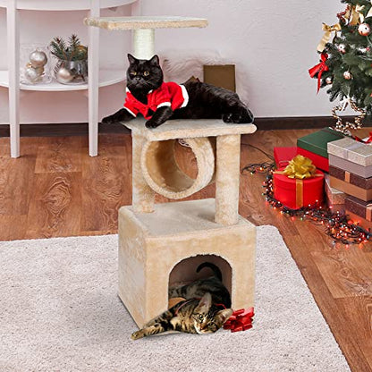 ZENY 36 inches Cat Trees for Kittens Cat Furniture Towers with Scratching Posts, Double Perches, and Roomy House Kitty Cat Activity Trees Climber Towers