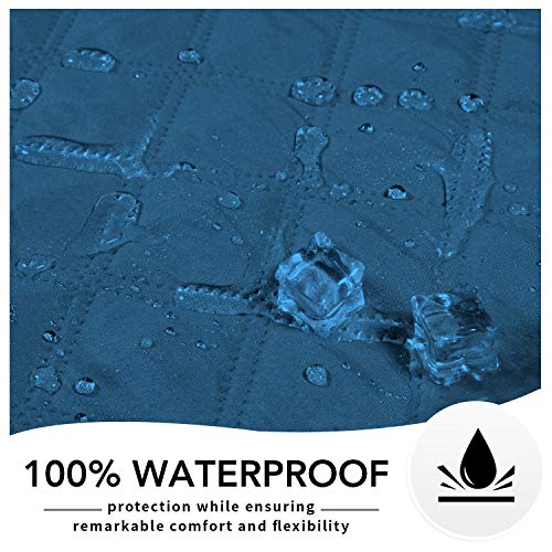 Easy-Going 100% Waterproof Dog Bed Cover, Non-Slip Pet Blanket for Furniture, Washable Couch Cover, Repleasement Sofa Cover (52x82 in,Peacock Blue) - color: Peacock Blue, size: 52x82 in
