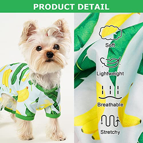 Dog Pajamas Pjs Spring Summer Dog Clothes for Small Dogs Girl - Boy - Medium Size Dogs, Soft Stretchy Puppy Clothes Doggie Onesies Cat Pet Jammies Outfit (Banana, XX-Large) - color: Banana, size: XX-Large（20-28 lb)