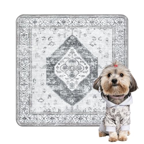Lahome Extra-Large Washable Dog Pee Pads (72"x72") - Super Absorbent & Waterproof - Leakproof Reusable Mat for Playpens, Beds & Whelping, Convenient Cleanup,Gray - color: Gray, size: 6FT x 6FT (Pack of 1)