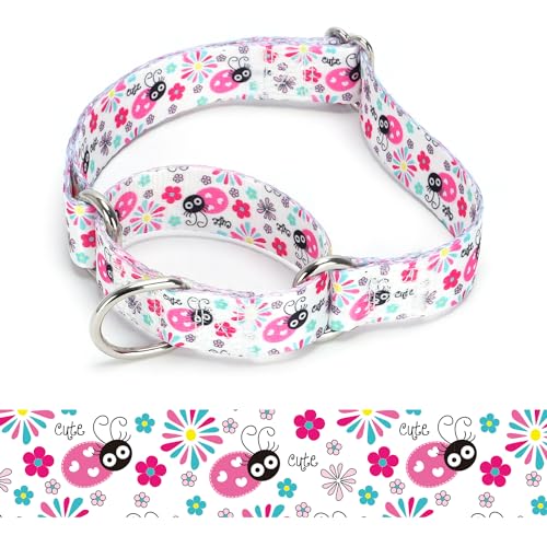 Martingale Dog Collars - Flower Multicolor Cute Patterns, Adjustable Nylon Training Dog Collar Suitable for Boy and Girl Dogs Medium Large Dogs (8, M) - color: 8, size: M