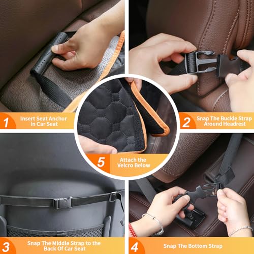 1 Pack Front Seat Car Cover, Waterproof Dog Car Seat Cover, Non-Slip & Scratch-Proof, Pet Car Seat Protector with Side Flaps and Storage Pocket, Car Seat Cover for Most Cars, Trucks and SUVs - size: Pack of 1