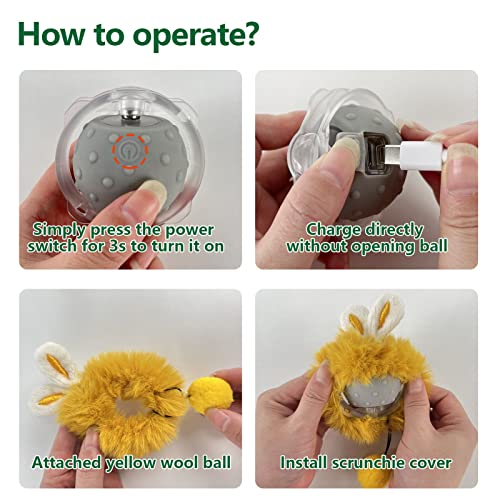 Interactive Cat Toys Ball Super Drive Electric Cat Toy Automatic Rolling Robotic Car Motion Activate