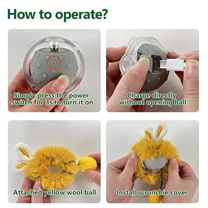 Interactive Cat Toys Ball Super Drive Electric Cat Toy Automatic Rolling Robotic Car Motion Activate