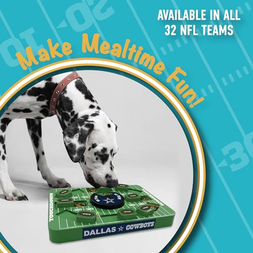 Pets First NFL Dallas Cowboys Large Puzzle Toy - Interactive Dog Treat & Slow Feeding Toy - color: DALLAS COWBOYS, size: Large