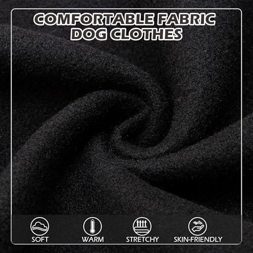 EXPAWLORER Dog Hoodies- Soft and Warm Dog Sweatshirt with Leash Hole, Halloween Dogs Costume Winter Autumn Fleece Pet Clothes with Print for Puppy,Cat, Small Medium Large Dogs (Small, Security) - size: Small
