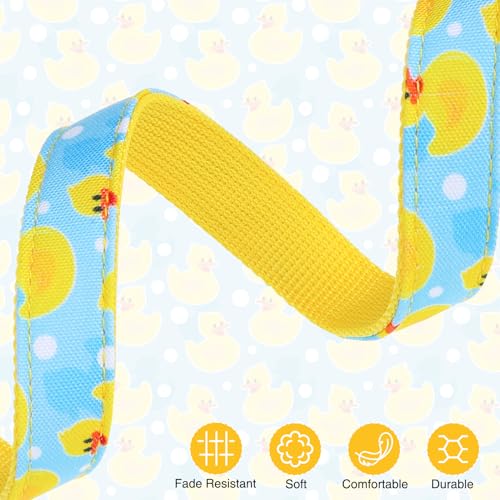 Dog Collar and Leash Set, Adjustable Dog Collars for Small Medium Dogs Boys Girls, Soft Durable Nylon Collar and Matching Leash, Cute Puppy Collars,Yellow - color: Yellow duck, size: Small(Neck:11.8"-16.2")