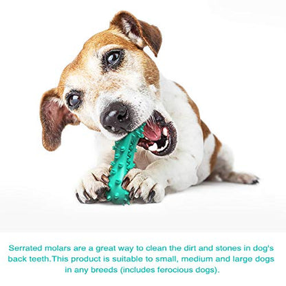 Carllg Puppy Teething Chew Toys, Dog Toys for Aggressive Chewers, Indestructible Tough Durable Toothbrush Toys, Squeaky Interactive Dog Toy for Small Medium Large Breed