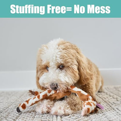 SPOT Skinneeez Giraffe 14 Inch Stuffing-Free Plush Squeaky Dog Toy – Soft Interactive Chew Toy for Small and Medium Dogs – Mess-Free Play for Light & Moderate Chewers - style: Mini Giraffe