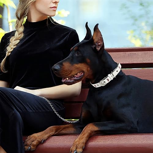 MLB Dog Collar Boston RED SOX New Signature PRO PVC-Leather Premium Pet Collars Extra Tough & Durable! Super Stylish! Size: Medium Adjustable 16-20" Length x 1" Width - color: Boston Red Sox, size: Medium