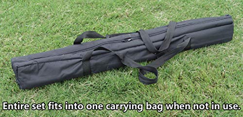 DogSport Dog Agility Weave Poles with Adjustable Spacing (Black) - size: 6 Poles