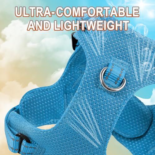 BARKBAY Dog Harness, Reflective Adjustable Puppy No Pull Harness, Breathable Soft, Blue, XXS - color: Blue, size: XX-Small