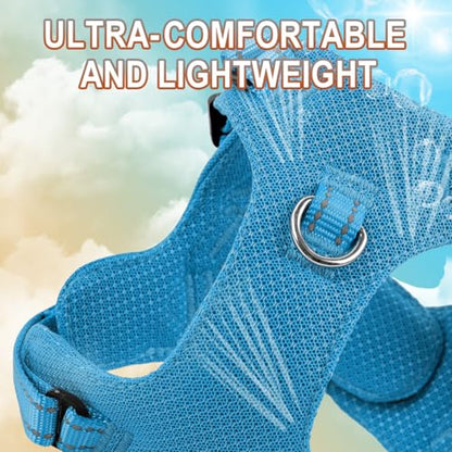 BARKBAY Dog Harness, Reflective Adjustable Puppy No Pull Harness, Breathable Soft, Blue, XXS - color: Blue, size: XX-Small