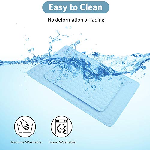 Dog Cooling Mat 28"x40" Q-Max>0.4, Absorbent & Pressure-Activated Self-Cooling, Non-Slip Scratch Resistant, Washable Cooling Mat for Dogs, Cooling Pad for Dog Bed Mats for Car Crate Patio Outdoor - size: 28 x 40 inches