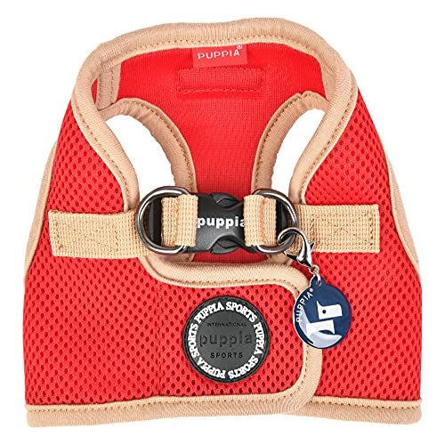 Puppia Soft Vest Dog Harness II Mesh Step-in All Season No Pull No Choke Walking Training for Small & Medium Dog - RED - L - color: RED, size: Large
