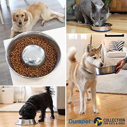OurPet's DuraPet Premium Dishwasher Safe Stainless Steel Dog Bowl for Food or Water [Multiple Sizes for Small to Large Dogs] in Traditional or Wide Base Design - 2.25 Cup - size: 2.25 Cups