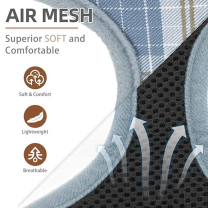 PUPTECK Soft Mesh Dog Harness and Leash Set Pet Puppy Cat Comfort Padded Vest No Pull Harnesses, Sky Blue, XS - color: Sky Blue, size: XS (NECK: 10", CHEST: 10"-14")