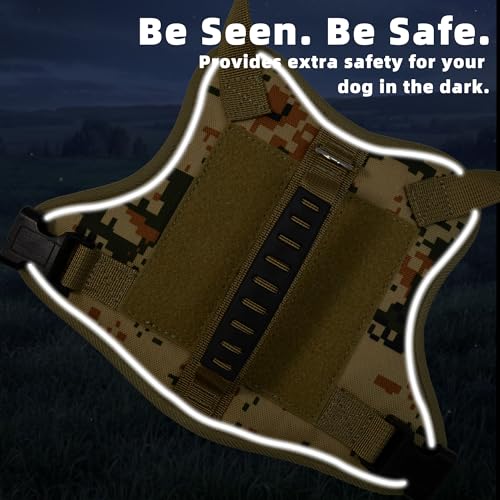 AIITLE Small Dog Harness No Pull, Reflective Adjustable Vest with Handle, No Choke Design, Dual Metal Leash Clips for Walking Training Running Camping, Small Medium Breeds - Camouflage XS - color: Camouflage, size: XS