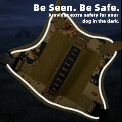 AIITLE Small Dog Harness No Pull, Reflective Adjustable Vest with Handle, No Choke Design, Dual Metal Leash Clips for Walking Training Running Camping, Small Medium Breeds - Camouflage XS - color: Camouflage, size: XS