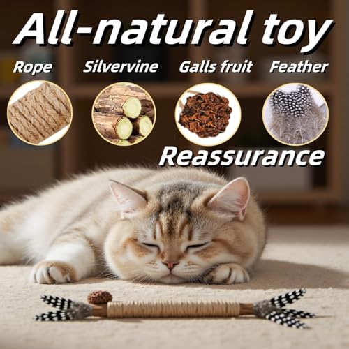 Cat Toys, 7 Pack Silvervine Cat Feather Toy Kitten Chew Stick Catnip Treat for Cleaning Teeth Indoor Kitty Teaser Wand Molar Snack for Interactive Pet Rabbit Bunny Hamster - size: Pro-7 Pack
