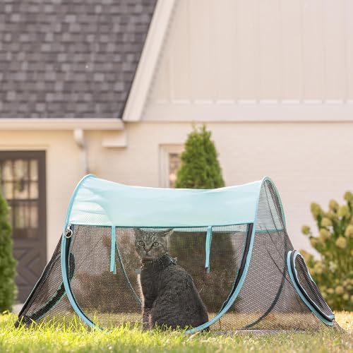 Kitty City Outdoor Catio Furniture and Play Kits for Cats, Play Tent - color: G) A-Frame Tent