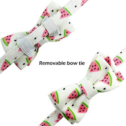 Bowtie Cat Collars Breakaway with Bell, Adjustable Cute Kitty Collars Safety Buckle Kitten Collar for Cat Puppy 7.5-11in - color: 7