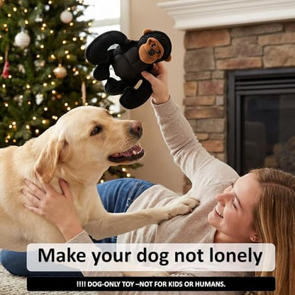 Plush Stuffed Squeaky Dog Toys, Tough Dog Toy Large Breed, Dog Chew Toys for Large Dogs,Chew Dog Toys to Keep Them Busy,11" x 11" Gorilla