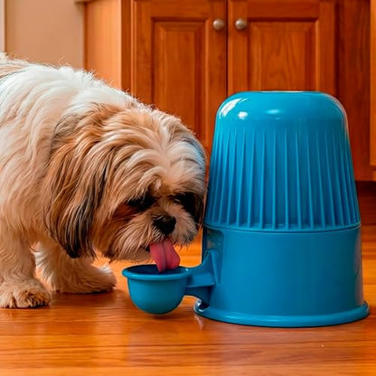 Pet Water Dispenser for Dogs and Cats, 67.6 oz – Gravity-Fed Water Bowl for Clean Drinking, Prevents Wet Fur, BPA-Free Polypropylene, (Opaque Blue) - color: Opaque Blue