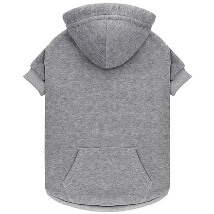Dog Sweaters for Medium Dogs,Dog Hoodie Sweater Solid Soft Brushed Fleece Pet Clothes Pet Hoodie Sweatshirt with Pocket(Grey-M) - color: Grey, size: Medium