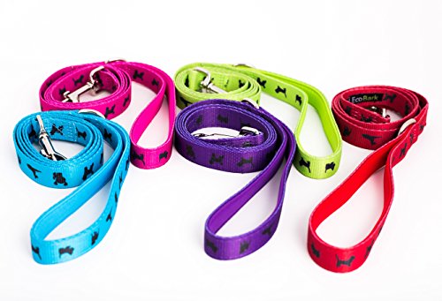 EcoBark Teacup Dog Leash - Soft & Reflective Toy Breed Leashes with Padded Handle - Strong & Durable - Training and Pulling for Tiny & Small Dogs (Green) - color: Green, size: 6 ft x 5/8 in - Thinnest Width