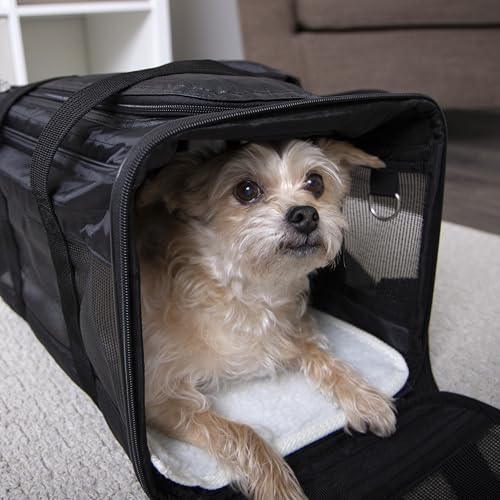 Sherpa Replacement Liners for Travel Pet Carriers - Soft Absorbent Cat & Dog Kennel Pad with Waterproof Backing, Machine Washable Crate Pads, 16.5x11.25in - 2 Pack, White, Medium - size: 2 Count (Pack of 1)