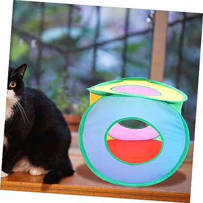 Collapsible Cat Cube Foldable Pet Playhouse for Indoor Cats Breathable Tent for Hiding and Playing Safe Material Compact Storage