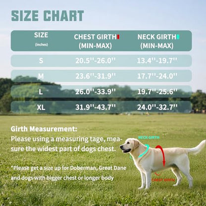 AUROTH Dog Harness and Leash Set, Soft Padded Service Dog Vest with 5.25FT Dog Leash, No Choke, Easy On Pet Vest, Adjustable Reflective No Pull Dog Harness for Large Dogs, Easy Walking and Training - color: Macaron Blue, size: Large