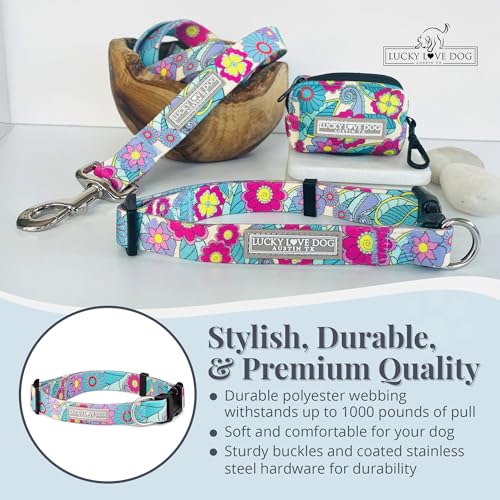 Lucky Love Dog Collars, Cute Large Dog Collars for Female Dogs, Part of Purchase Donated to Rescue (Large, Caroline, Collar) - color: Caroline Collar Only, size: Large | 15-25"