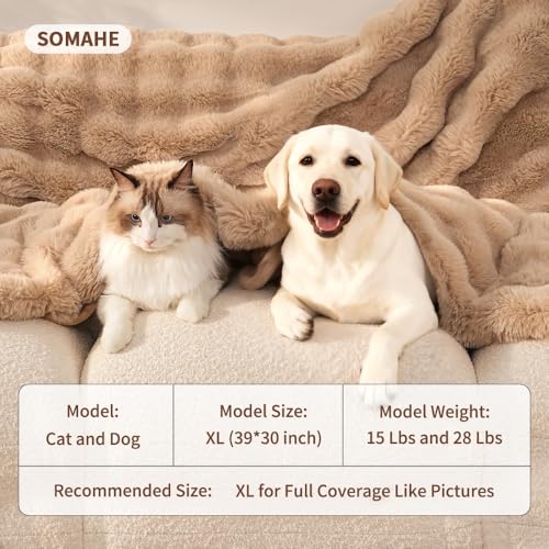 Dog Blanket, Reversible Sherpa & Bubble Fleece Pet Throw, Ultra-Soft Plush for Medium Dogs, Machine Washable, Anti-Static, Warm & Cozy, 39"×31" Inch Coffee - color: Coffee, size: 39"L x 31"W Inches
