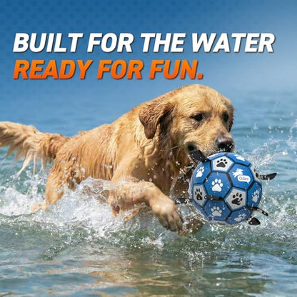 QDAN Dog Ropes Toys, Soccer Ball with Straps, Puppy Birthday Gifts, Durable Balls for Medium Large Dogs-Blue&Grey（8 Inch） - color: Blue Gray, size: Large Size 3 (8")